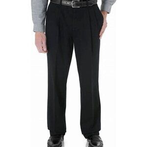 NWT!! Alexander Julian Classic Black Dress Pants Slim Fit Stretch Flat Front